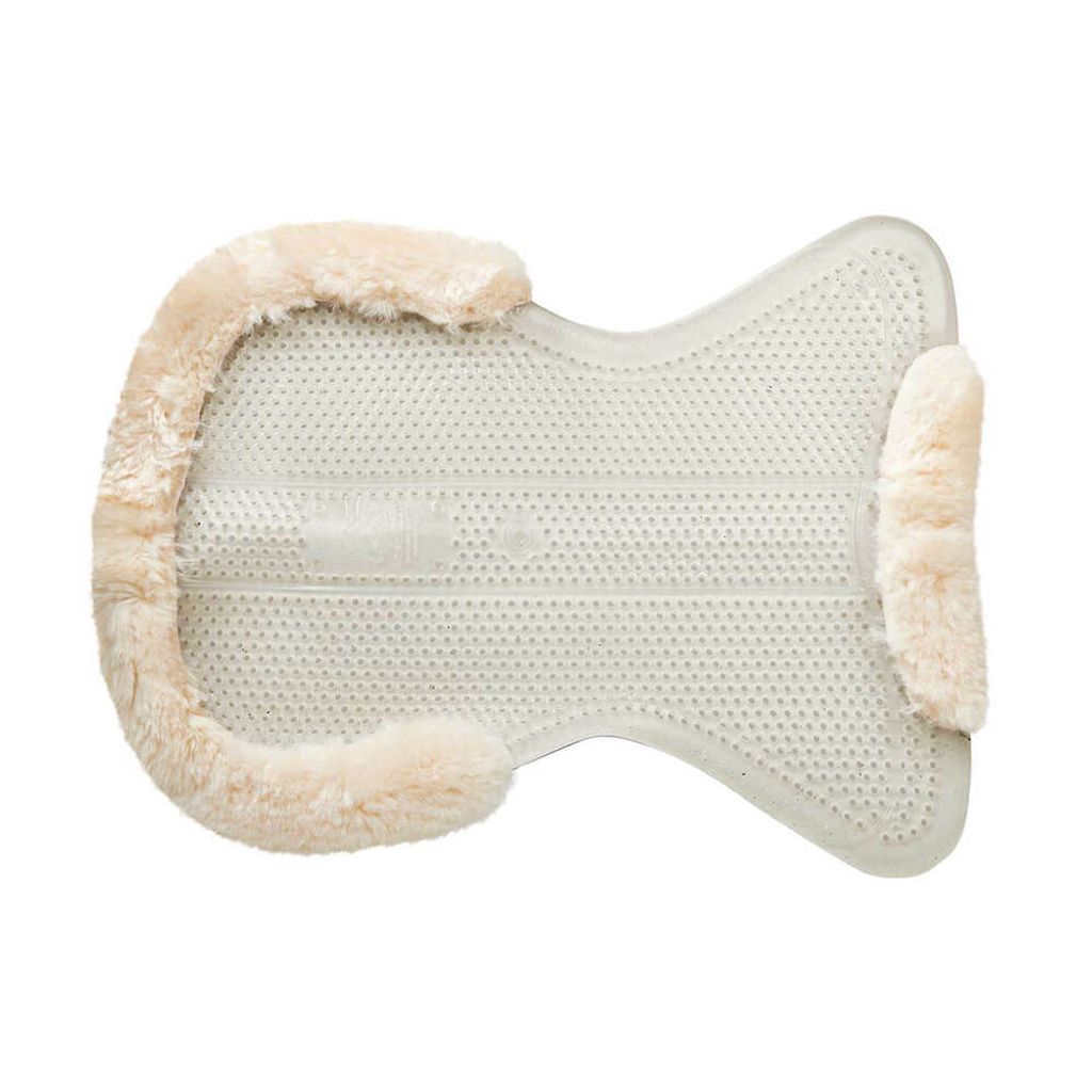 Acavallo Therapeutic Gel Pad Cut Out 1/2 Sheepskin Edge with Dri-Lex, Farbe:Transparent/White, Größe:L