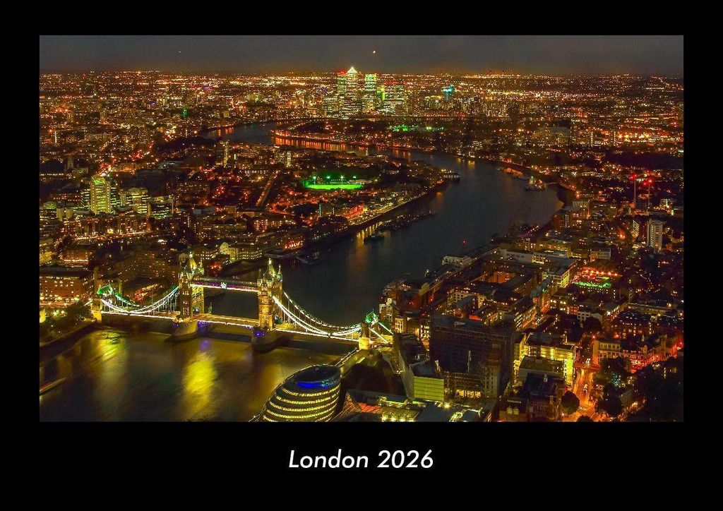London 2026 Fotokalender - Querformat DIN A3, Monatskalender mit Bild-Motiven aus Orten und Städten, Ländern und Kontinenten