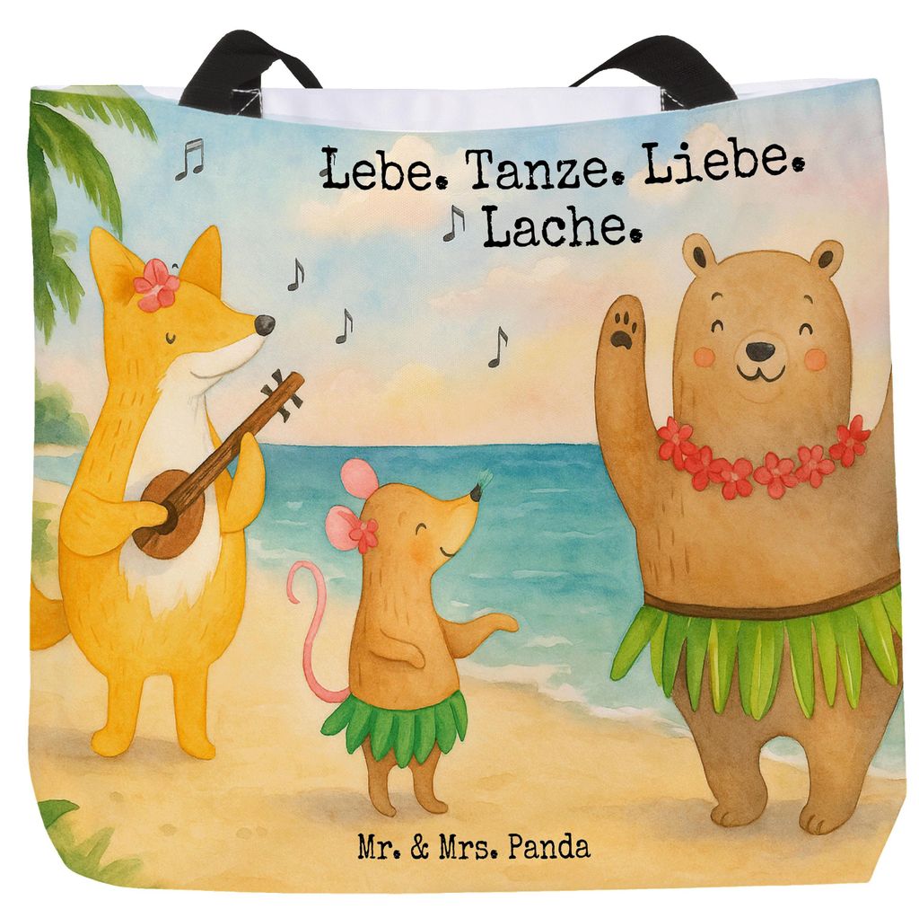 Mr. & Mrs. Panda Schultasche Waldtiere Aloha Design - Weiß - Geschenk, Laptoptasche, Strandtasche, Bär, Lustige Sprüche, Igel, Beutel, Tasche, M...