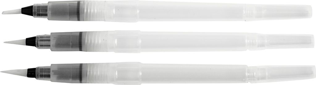 Creativ Company 10326, Durchscheinend, Weiß, Kunststoff, Wassertank-Pinselstift-Set, 3 Stück(e)