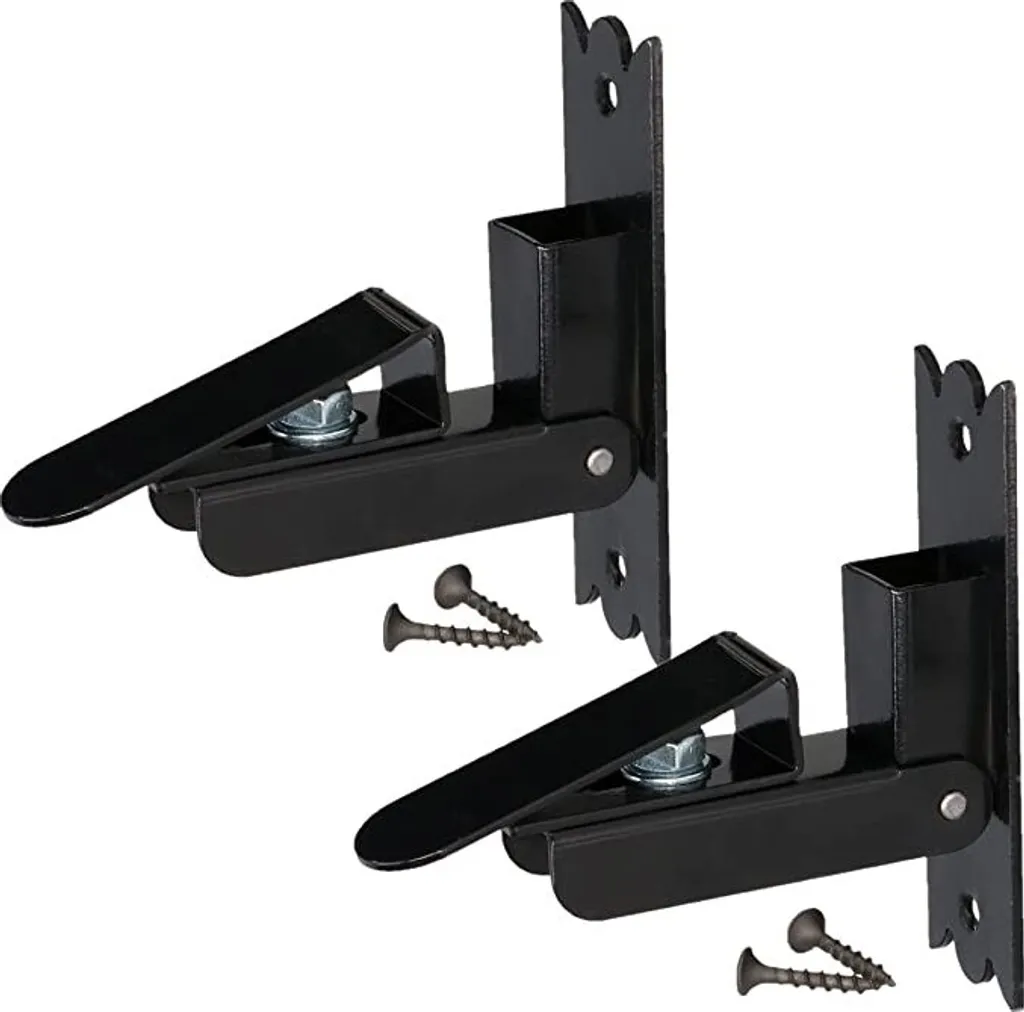 Bloque Volet Automatique Noir - Paire de Fixations pour Porte et Volet