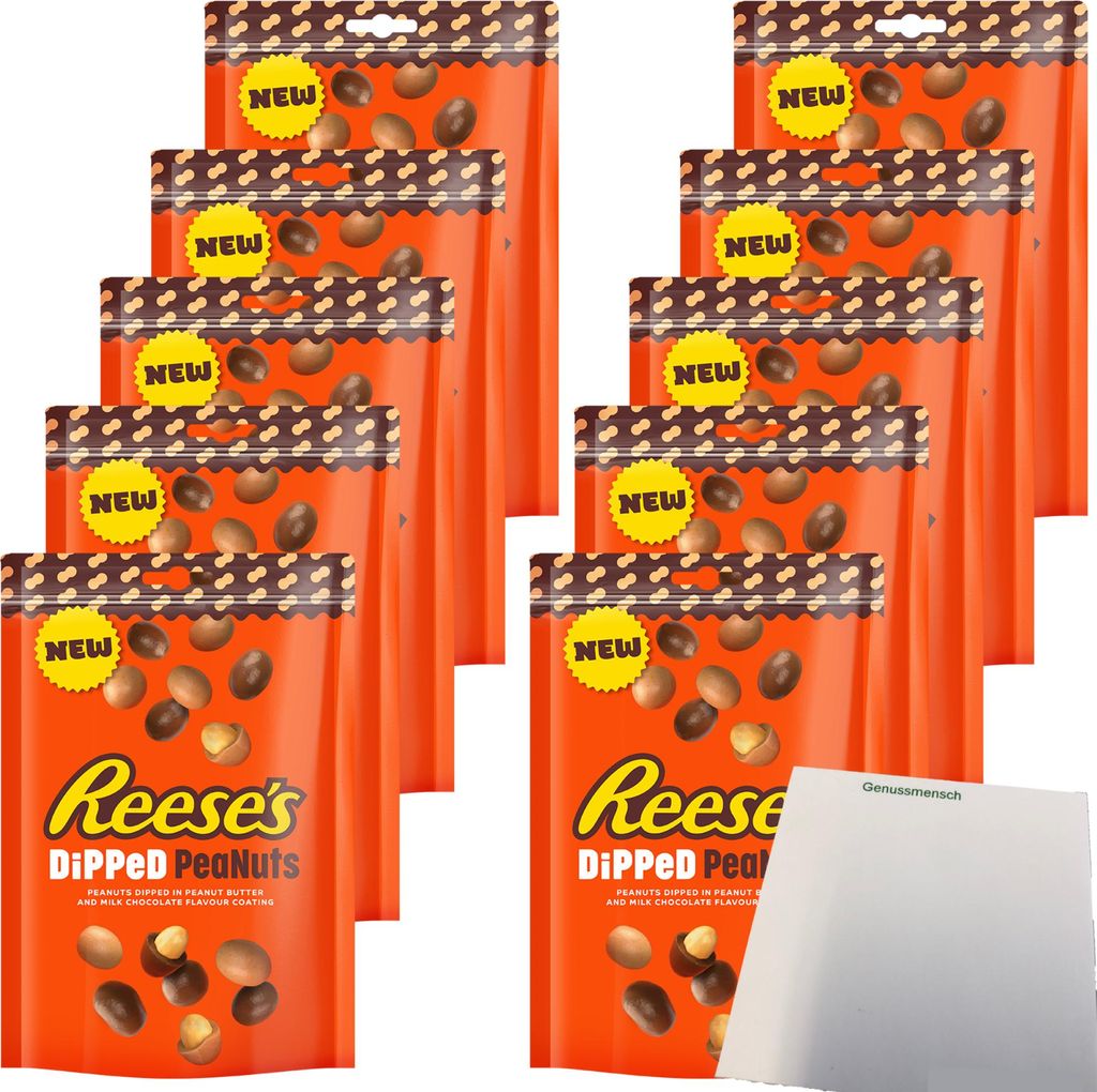 Reese´s Dipped Peanuts VPE (10x90g Karton) + usy Block Produktbild 