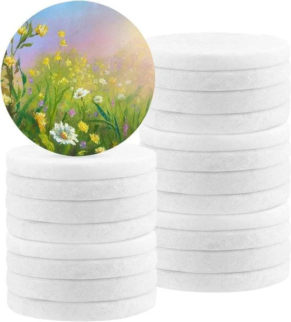 Galets blancs en plastique 25 cm pour loisirs créatifs et décoration