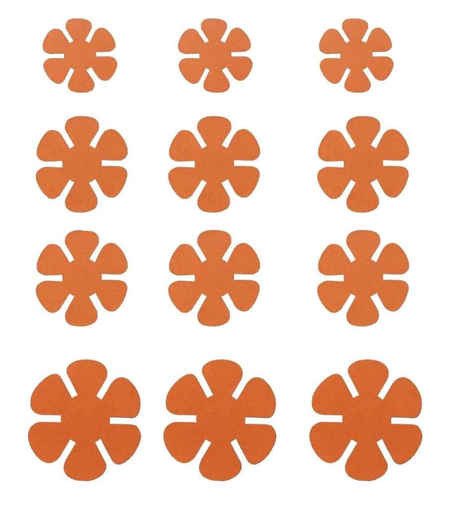 12er Set Pfannenschoner, Pfannenschutz Filz für Küchenutensilien, 3 Größen(20/25.4/30.5cm), Orange