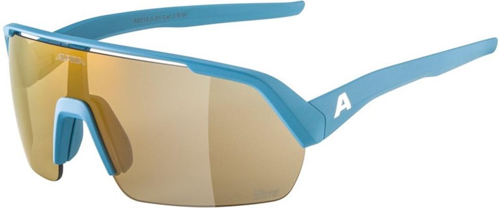 Alpina Turbo HR Q-Lite Smoke Blue Matt/Gold Mirror