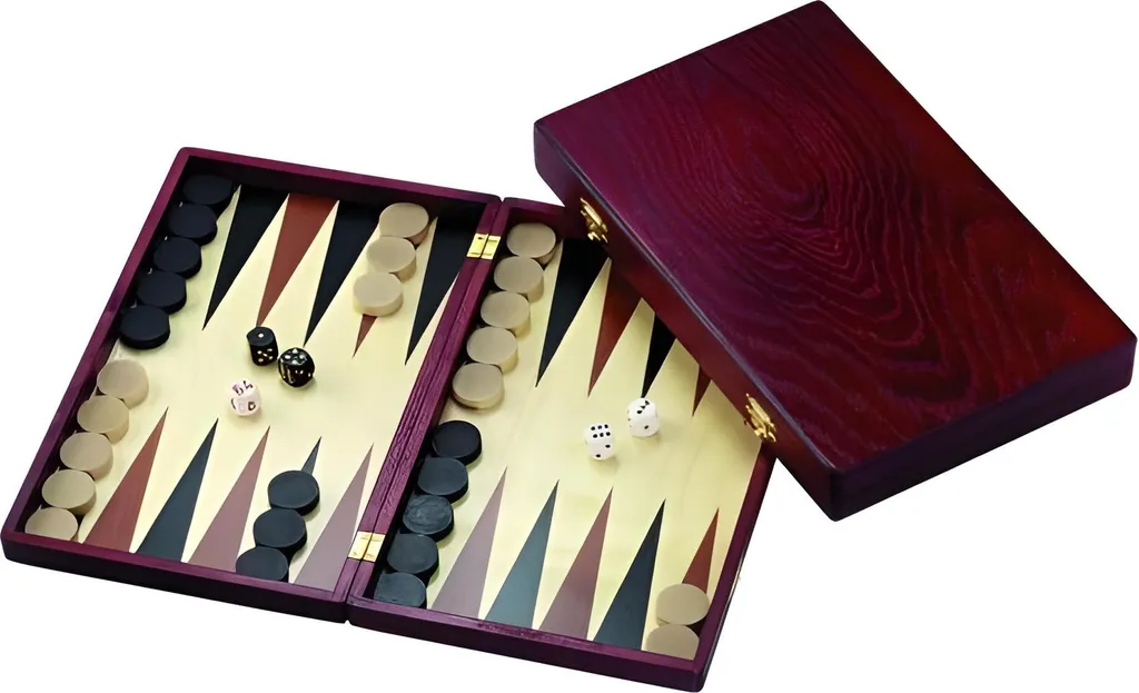 Backgammon magnétique pliable grand format avec pions lestés chic