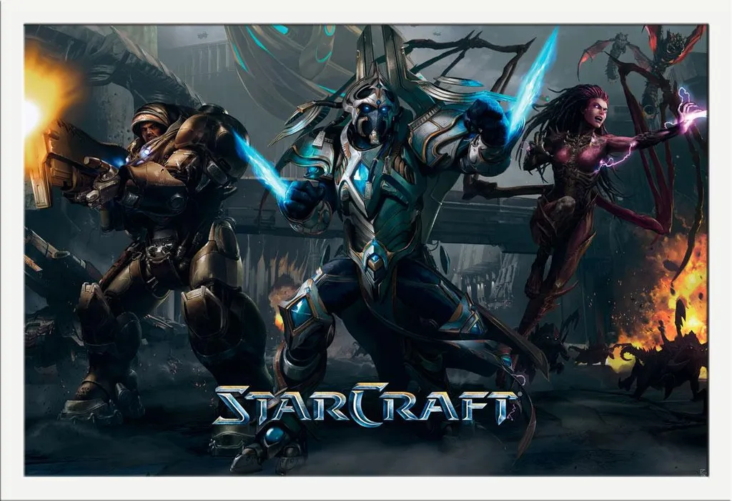 Quadro Starcraft Legacy of the Void Cornice Bianca Moderna Shinsuke