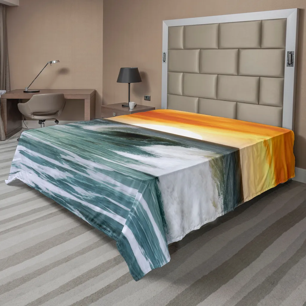 Drap de lit pour décoration de chambre Ambiance Zen et Coucher de Soleil