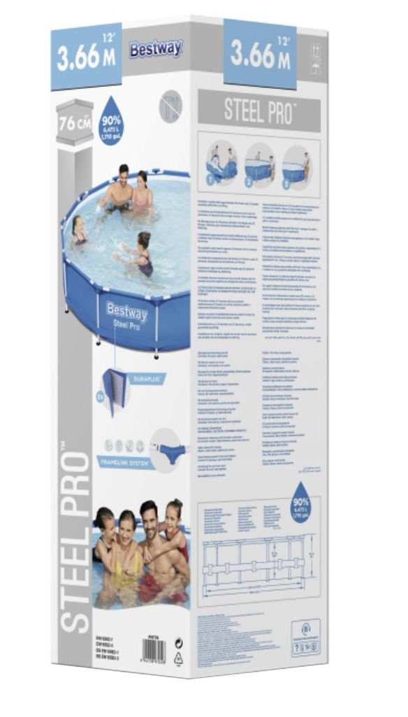 Bestway Swimmingpool Steel Pro Rahmen 366 x 76 cm Produktbild 31