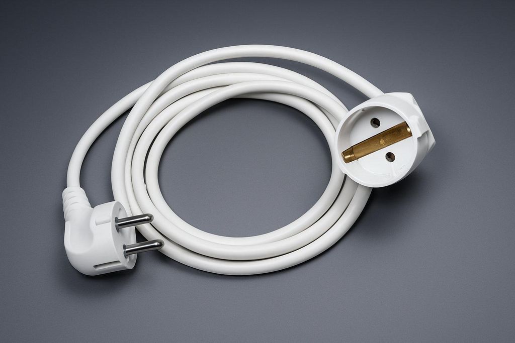 GB Gebro 123102 Verlängerung 2 Meter 3G1,5 reinweiß 312/642 / Verlängerungsschnur 2 m / Verlängerungskabel