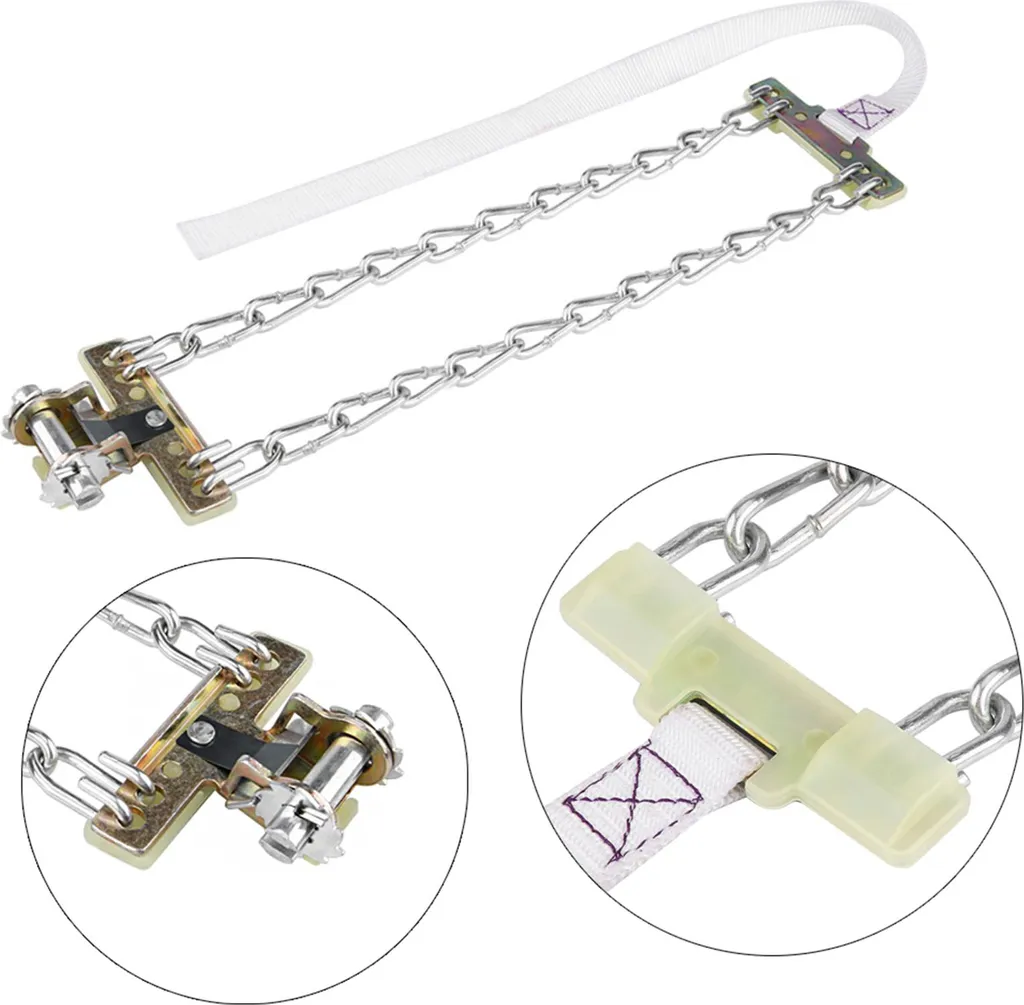 Chaîne de pneus anti-dérapante renforcée, ceinture de sécurité auto 3x - 4