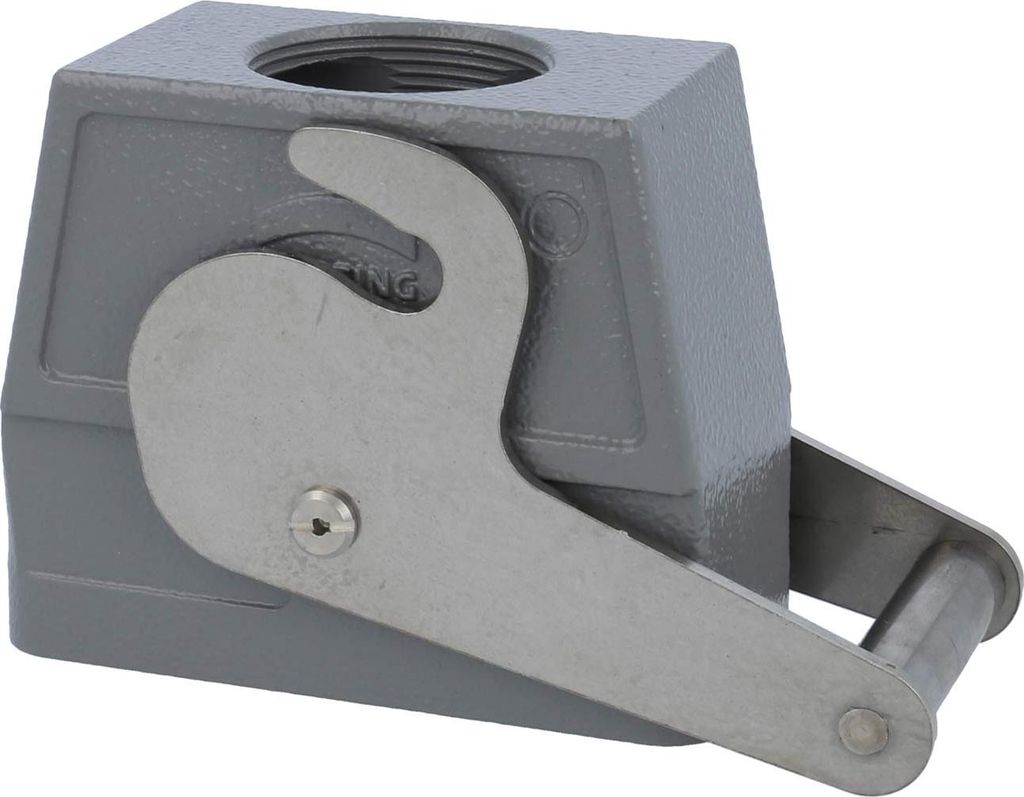 HARTING Han 16B Tüllengehäuse hoch, 1xPG29 gerader Kabelabgang, mit 1 Zentralbügel Verschraubung PG29 Klemmbereich