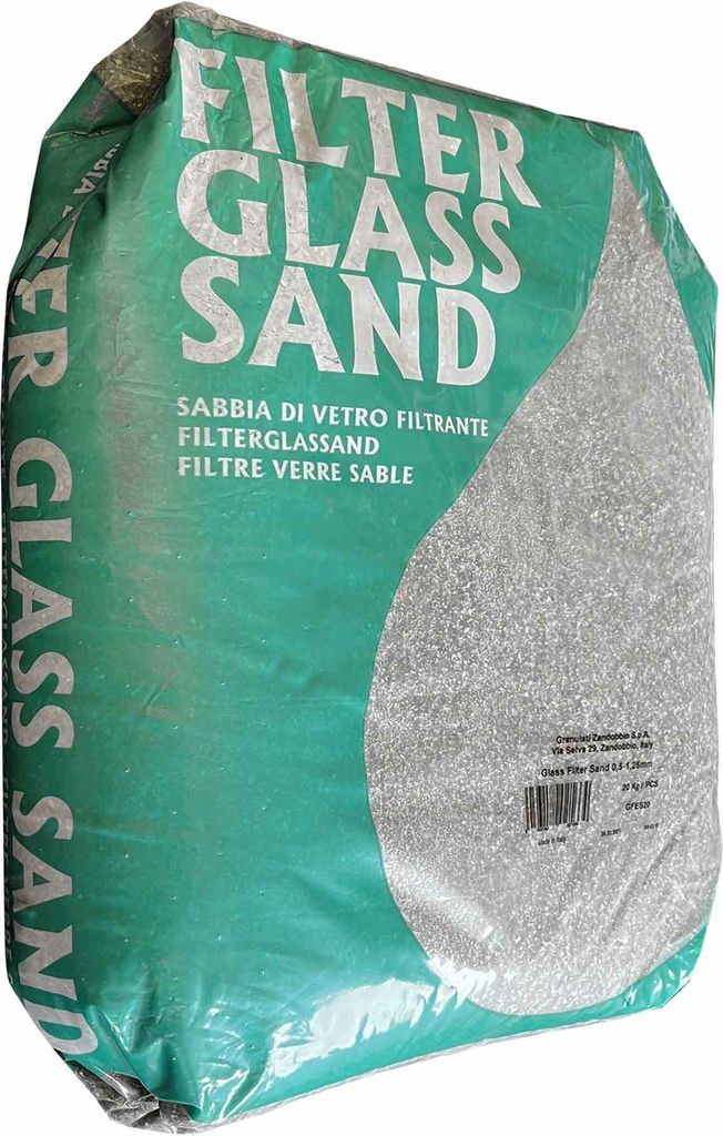 Filterglas Filtersand Glassand 0,5 - 1,25 mm 20 kg PE-Sack Produktbild 6