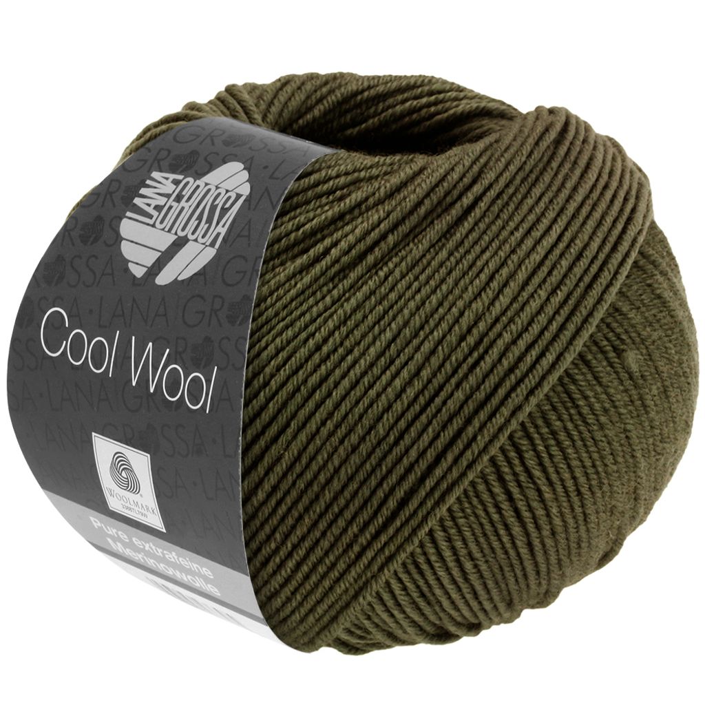 A ball of green yarn with a label.