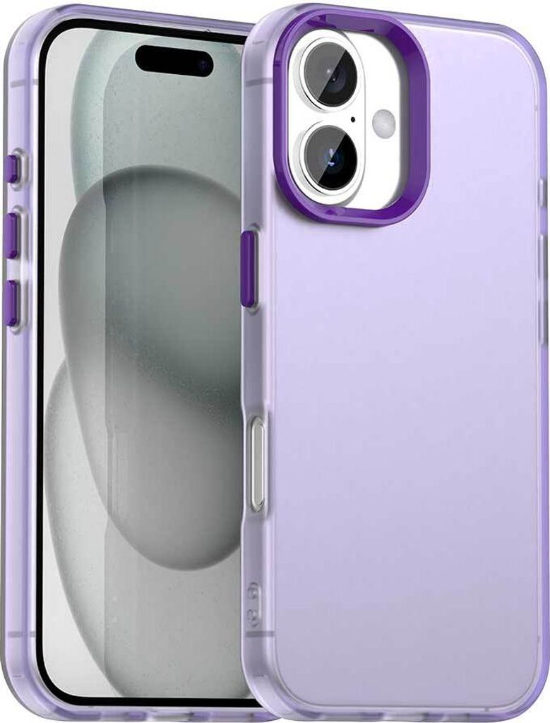 Handyhülle für iPhone 17 Schlank Durchscheinend Matt Stoßfest Schutzhülle Lila