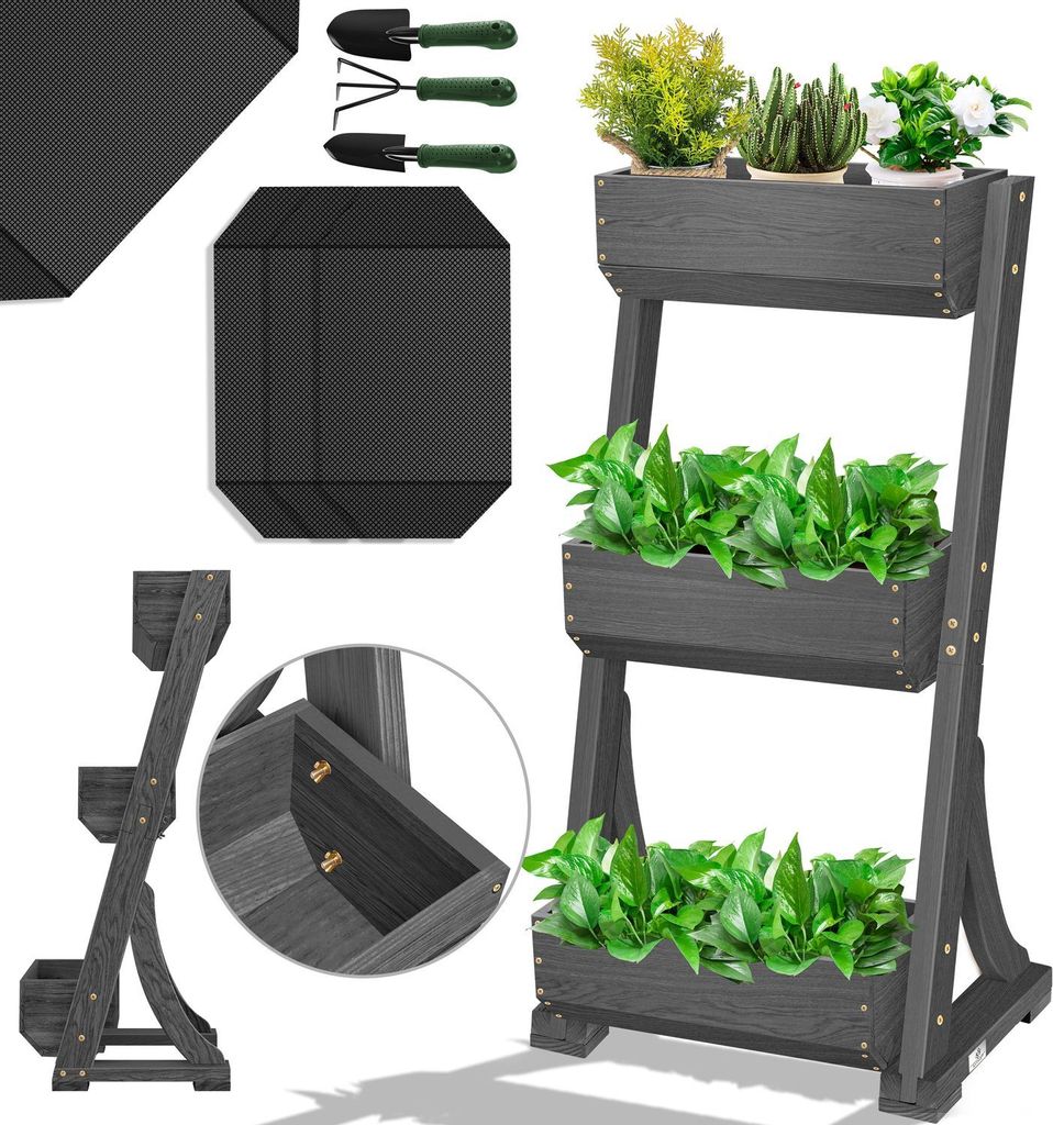 KESSER® Hochbeet mit Etagen Premium Blumenkasten Produktbild 