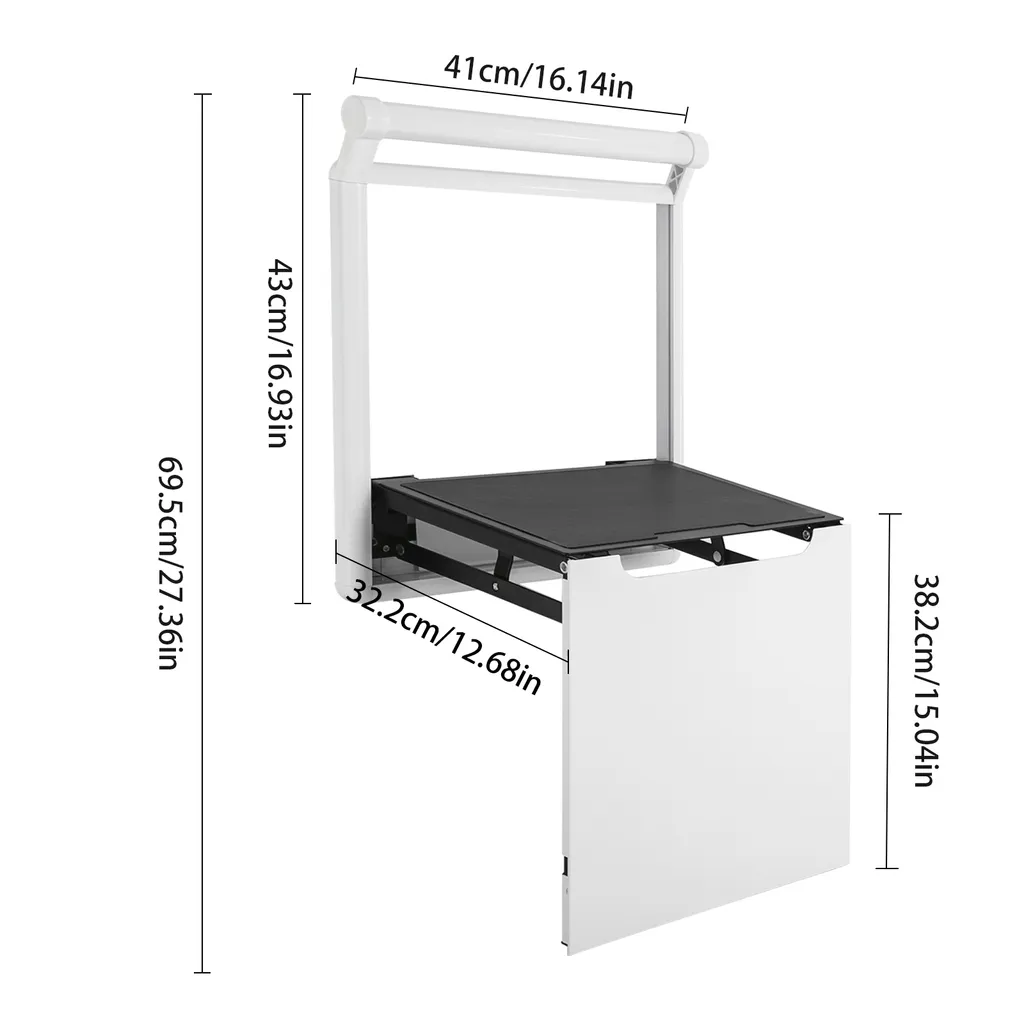 Tabouret de douche mural robuste 43x41cm - Siège pliable sécurisé - 4