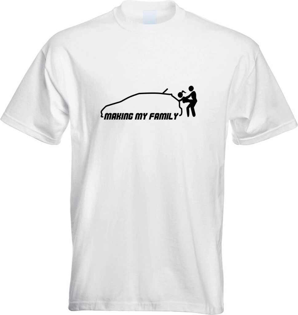 Kiwistar - T-Shirt - Weiss - Making My Family Motiv Bedruckt Funshirt Design Print - mit Motiv Bedruckt - Funshirt Design - Sport - Freizeit - Herr...