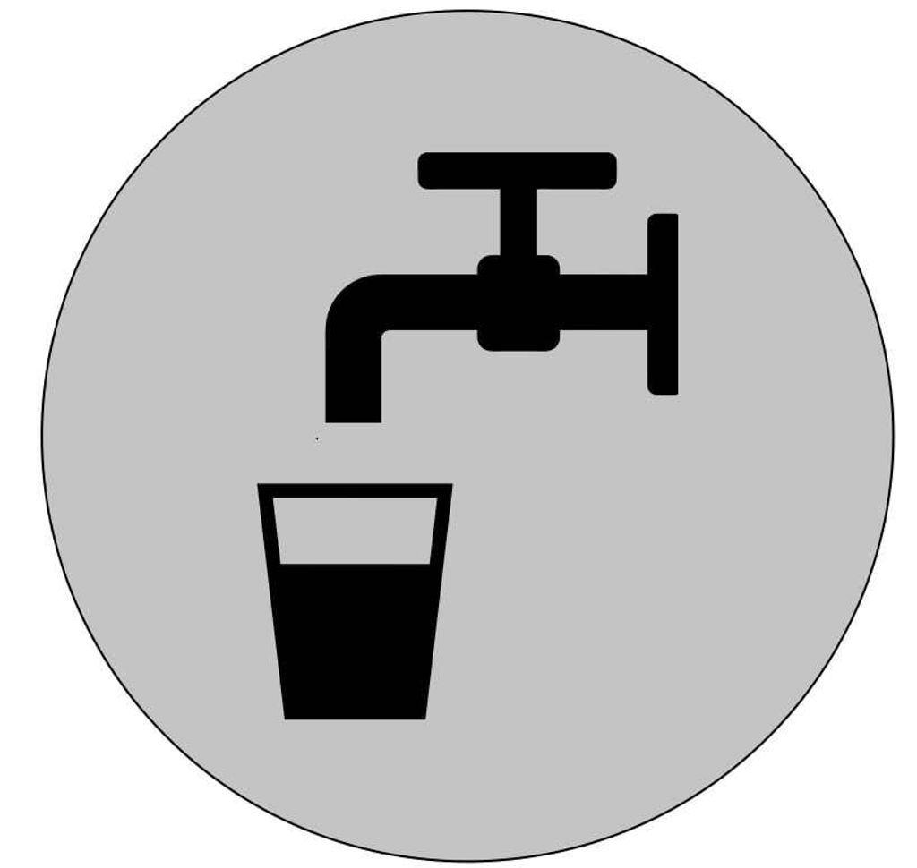 Cartello in alluminio CombiCraft "Acqua potabile" diametro Immagine del prodotto 