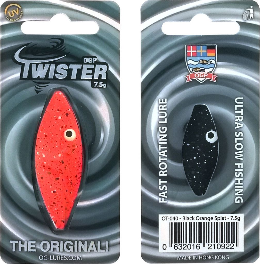 Westin Twister 5,1cm 7,5g - Inlineblinker, Farbe:Black / Orange Splat