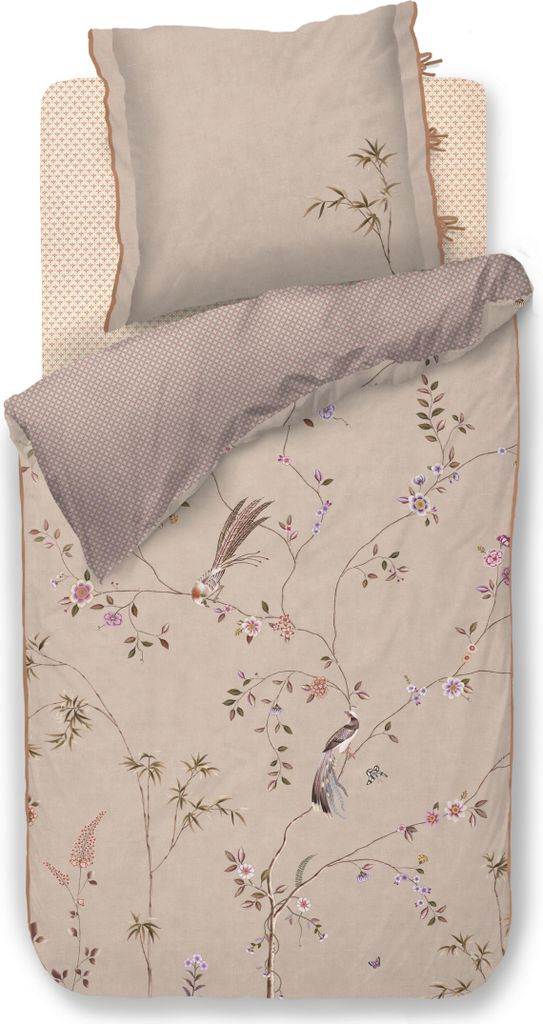 Pip Studio Bettwäsche-Set Bamboo Blossom Khaki (135x200cm) Produktbild 