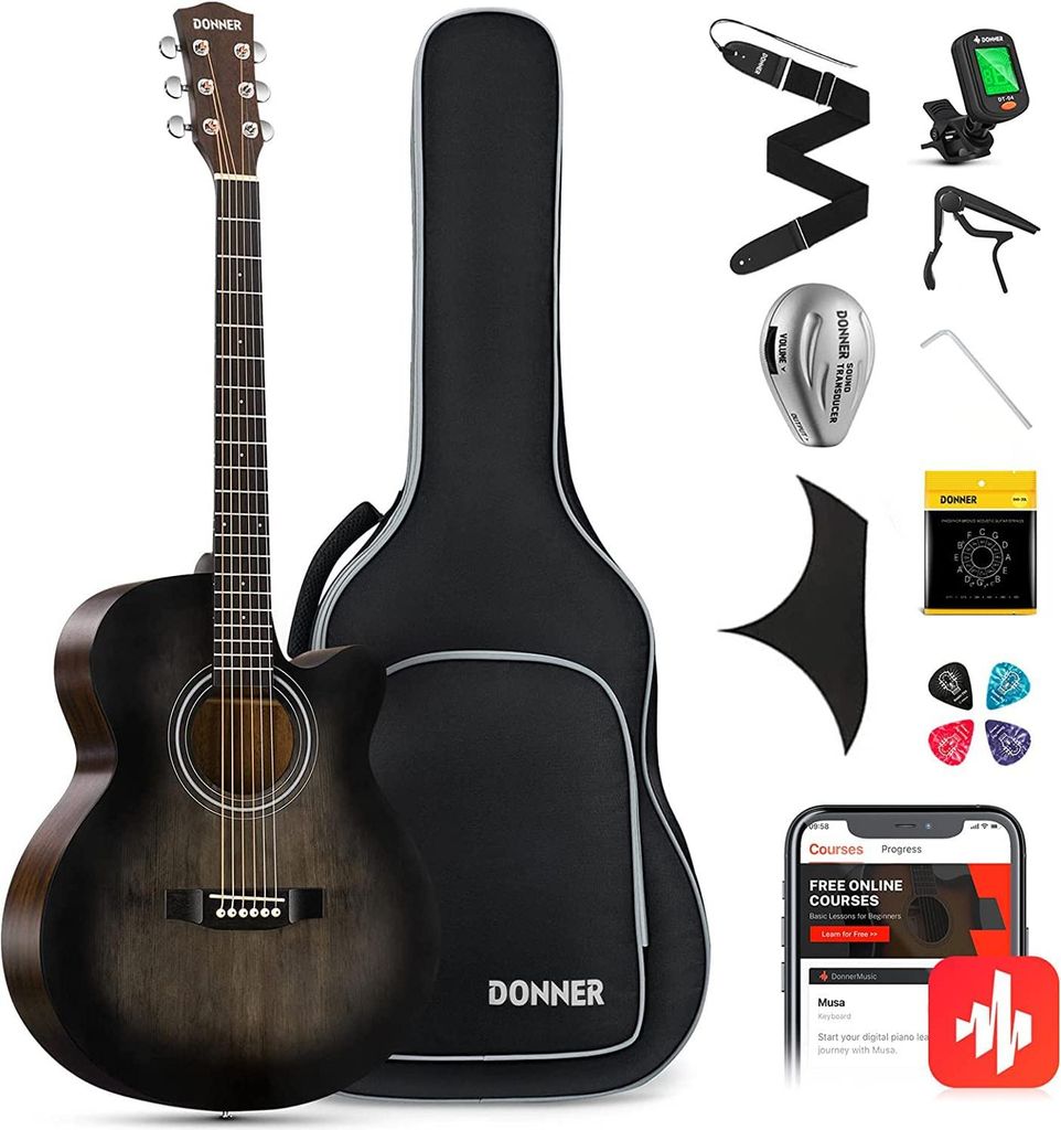 Guitare acoustique Donner pour débutants adultes - Guitare Image du produit 