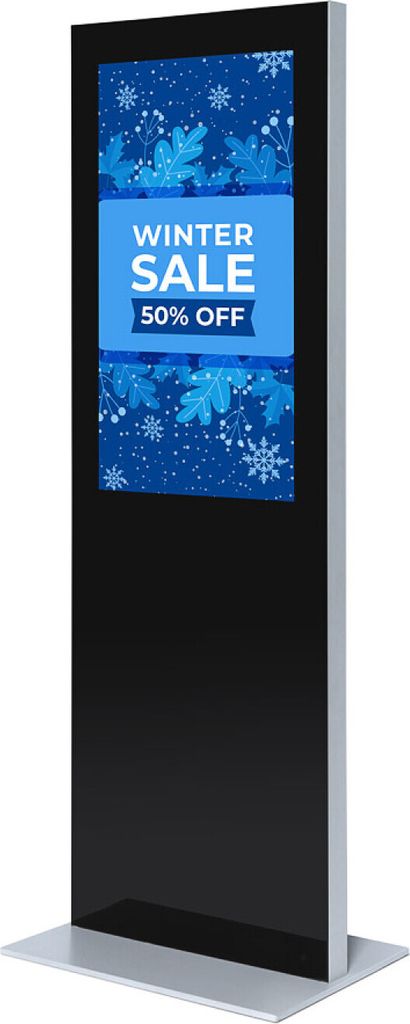 Showdown Displays Digitale Infostele Slim mit Samsung-Bildschirm und Touch-Folie - 43 Zoll