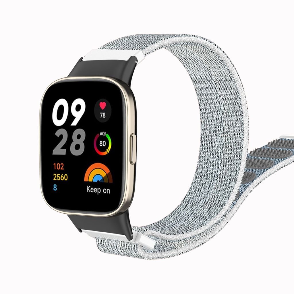 Strap-it Redmi Watch 3 Nylon Armband (Grau)