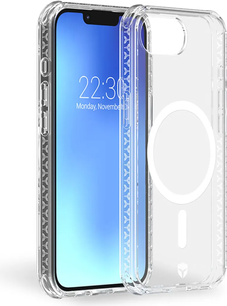 Coque FC Air MagSafe pour iPhone 16e en silicone 50% recyclé transparent