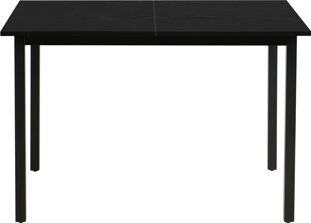 Table à manger rectangulaire extensible noir mat 120-160cm - Ariane