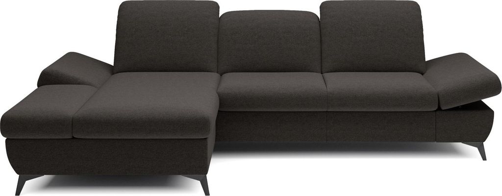 Eckschlafsofa BROCKVILE – Anthrazit, linke Ecke