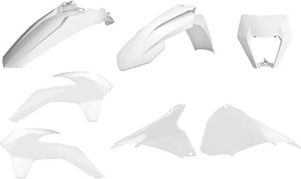 Carénage Enduro Complet Polisport Blanc Kit Restyle pour Moto KTM