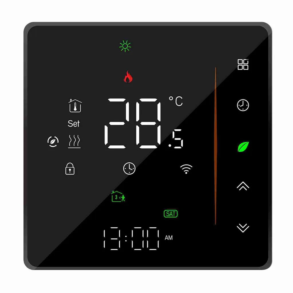 Réduisez vos Factures de Chauffage avec ce Thermostat WiFi Tactile Noir 5A