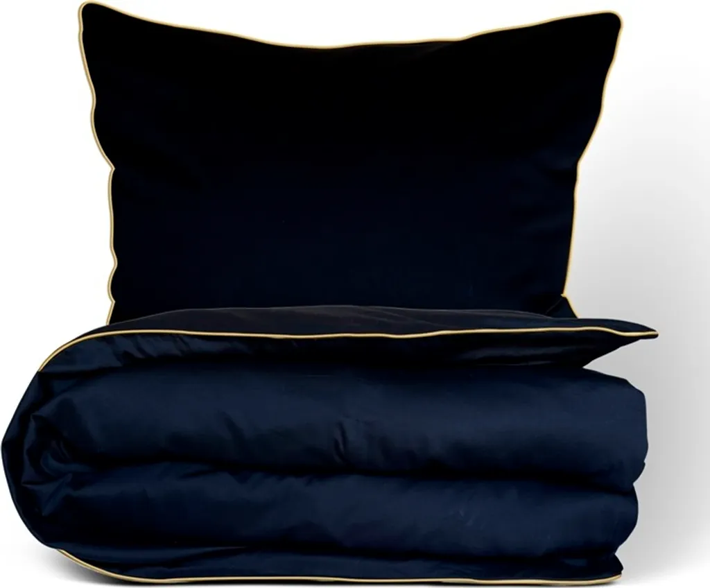 Set Lenzuola Nero 160x200 Raso di Cotone con Bordino Elegante