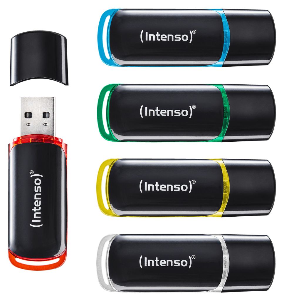 Intenso 3511575, 16 GB, USB Typ-A, 2.0, 28 MB/s, Kappe, Produktbild 