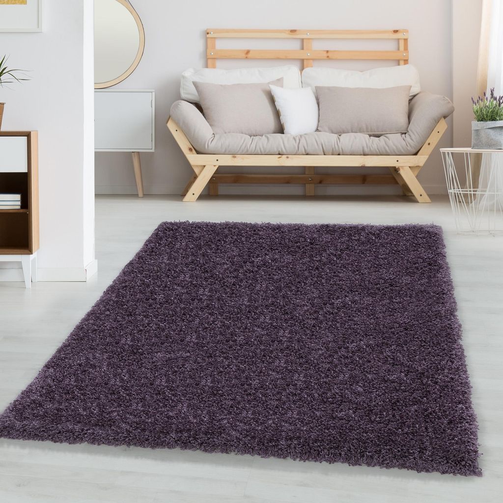 Carpetsale24 Hochflor Teppich Uni Einfarbig Modern Shaggy Produktbild 