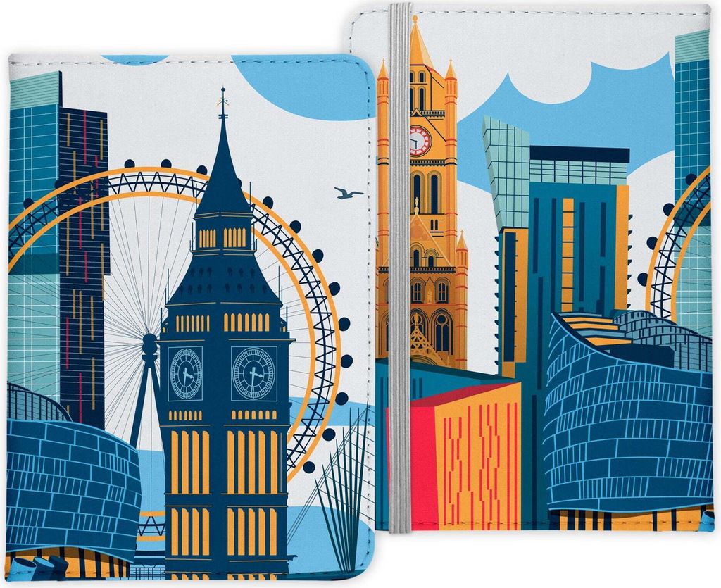 22Feels Reisepasshülle Organizer Reisen Gadgets London England Hauptstadt Europa Urlaub Kunst-Leder Etui Cover Frauen Männer Kinder