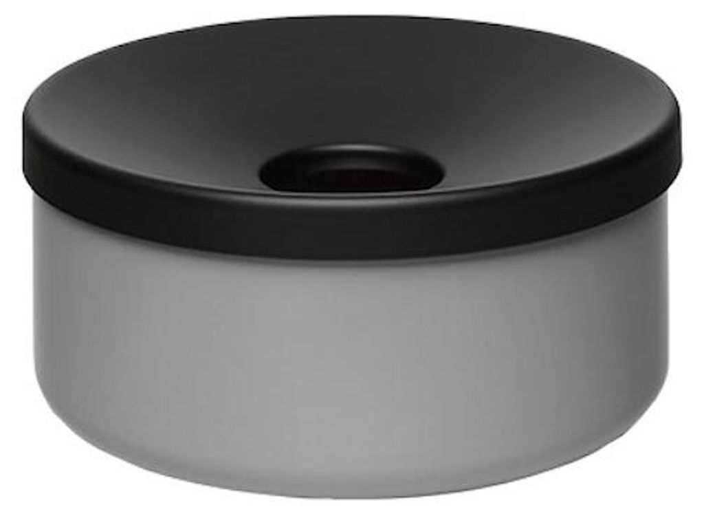 Robuster Tischascher | HxBxT 8x15,5x15,5cm | Stahl | Silber Produktbild 