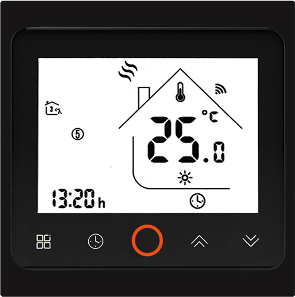 Digital Tuya WiFi Raumthermostat Programmierbares Thermostat Wandthermostat Unterputz elektrischen Fußbodenheizung Innenthermometer BHT-002GBLW-B