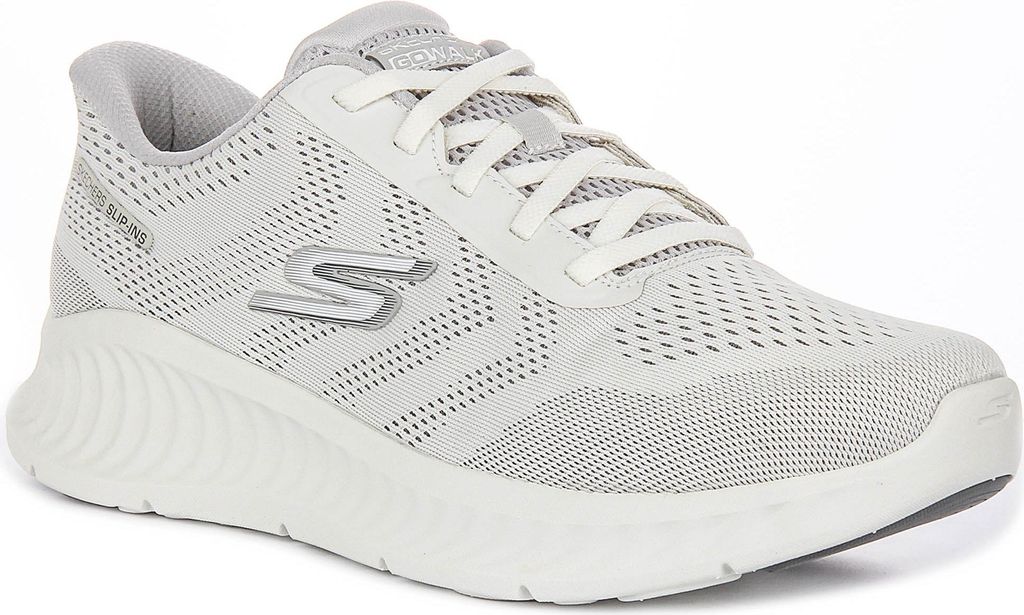Skechers Go Walk Now Payton in Weiß-Grau für Herren – 11.5 Produktbild 