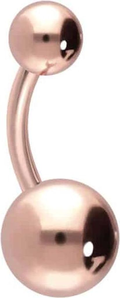 Bauchnabelpiercing Chirurgenstahl Bananabell RoséGold Stablänge: 8mm