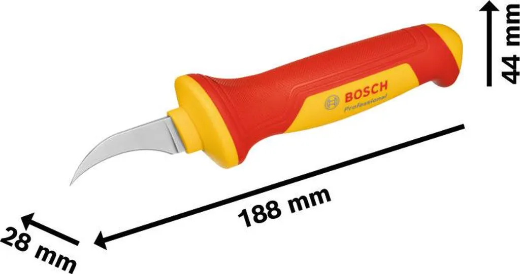 Coltello Spelafili VDE Bosch Professional Lama Falce S2 - 1000V