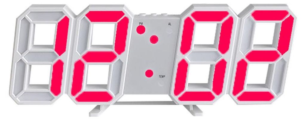 3D-Digitalwecker 9,7 Zoll, LED-Wanduhr Mit Nachtlicht Und Produktbild 