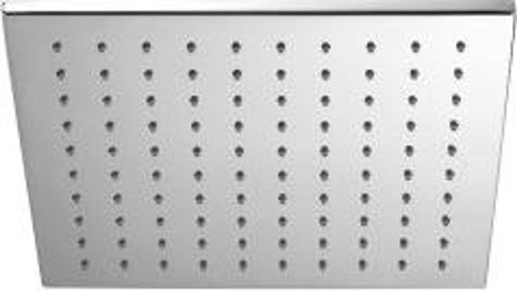 HSK 1140100 Wandarm Eckig Gerade inkl. Kopfbrause Eckig Flach 250x250mm Chrom