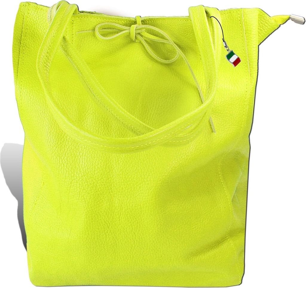 Shopper gelbgrün Florence Tasche Leder D2OTM107Y