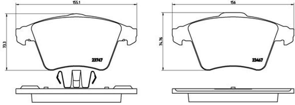 Brembo Bremsbelagsatz, Scheibenbremse Vorderachse P 85 107