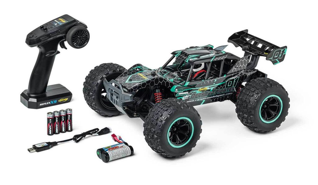 1:10 XS Offroad Fighter Cage 100RTR türkis RC Buggy 4WD Produktbild 