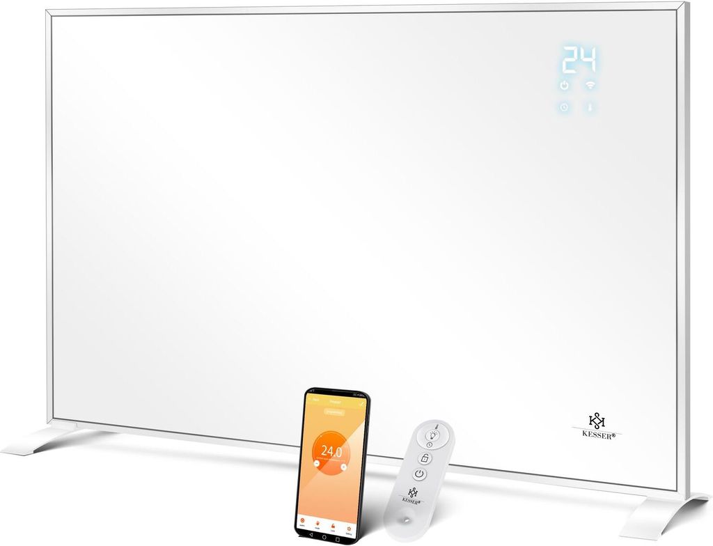 KESSER Infrarotheizung Energiesparend Infrarot Standgerät & Wandmontage Elektroheizung mit Fernbedienung Thermostat & App-Steuerung Elektrisch H...