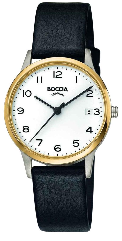 Boccia Titanium 3310-04 Uhr Damenuhr Lederarmband Datum Produktbild 