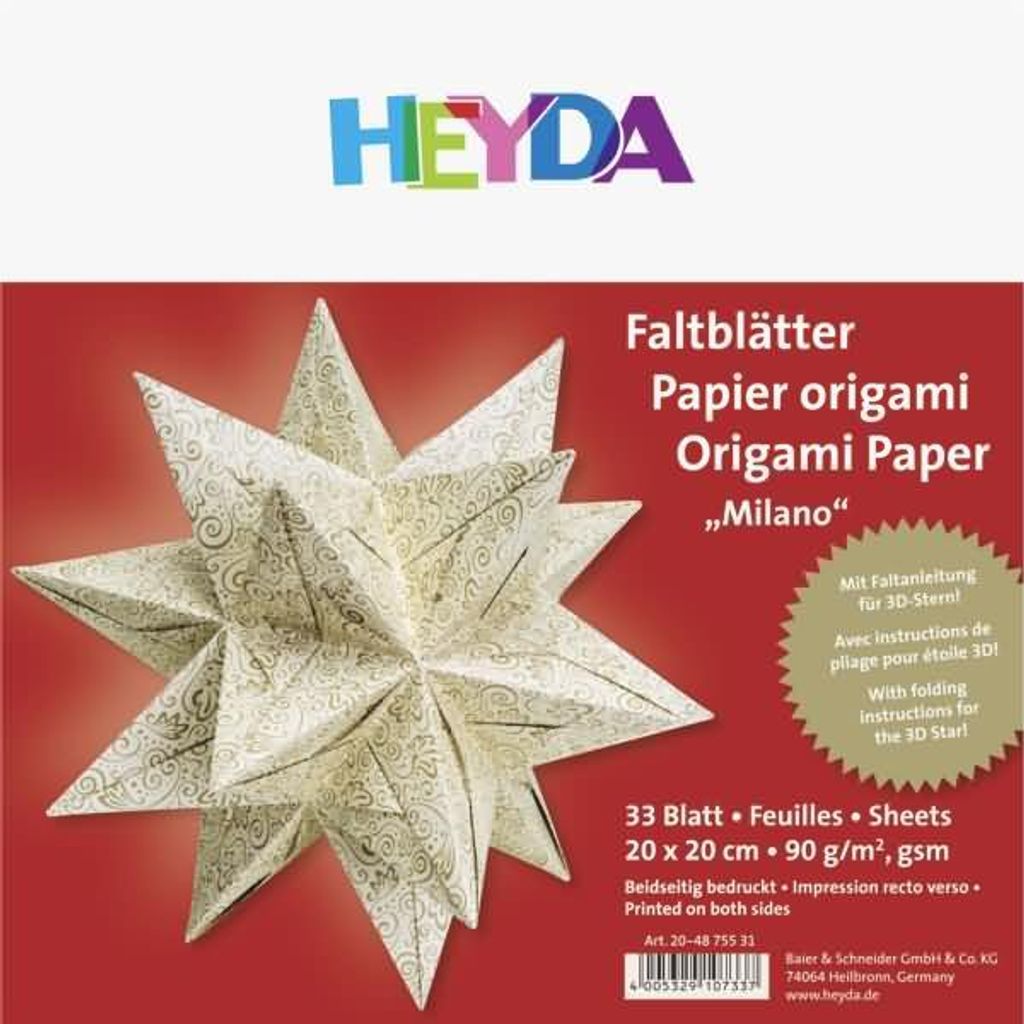 Heyda 204875531 Faltblätter Milano 20x20cm ch.go Produktbild 